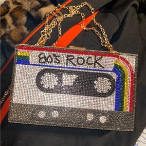 New ‘80s rock rhinestone handbag/crossbody bag. Very cute, excellent quality.